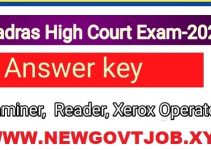 MHC Answer Key Pdf 2022 Madras High Court Answer Paper PDF Download